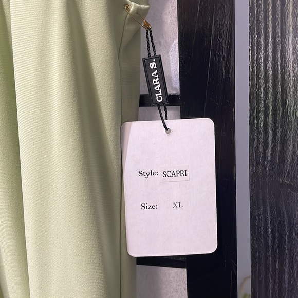 Vintage Clara Sun Woo, Soft Green Wide Leg Capris, SZ XL NWT - Picture 5 of 7